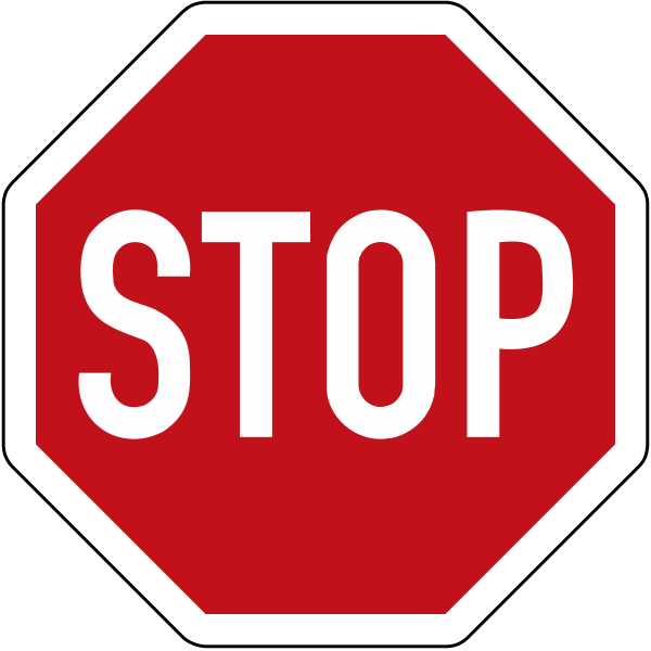 Stop-Schild / Stoppschild